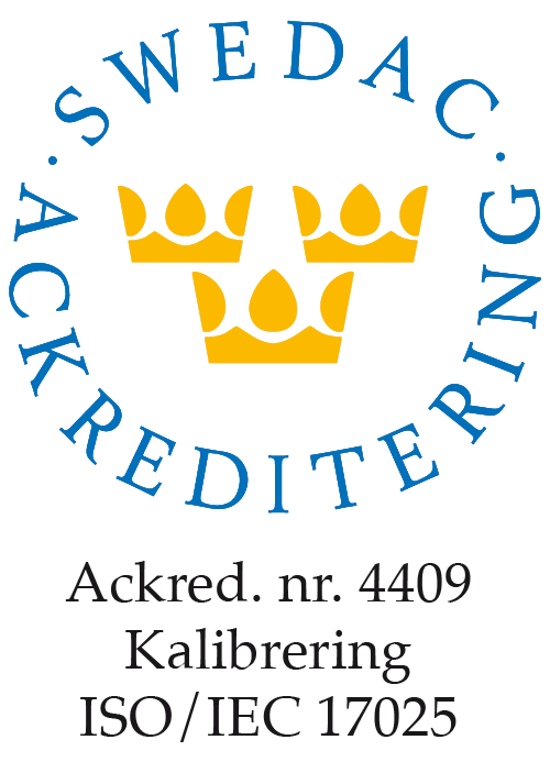 Swedac ackreditering 4409 — Kalibrering ISO/IEC 17025